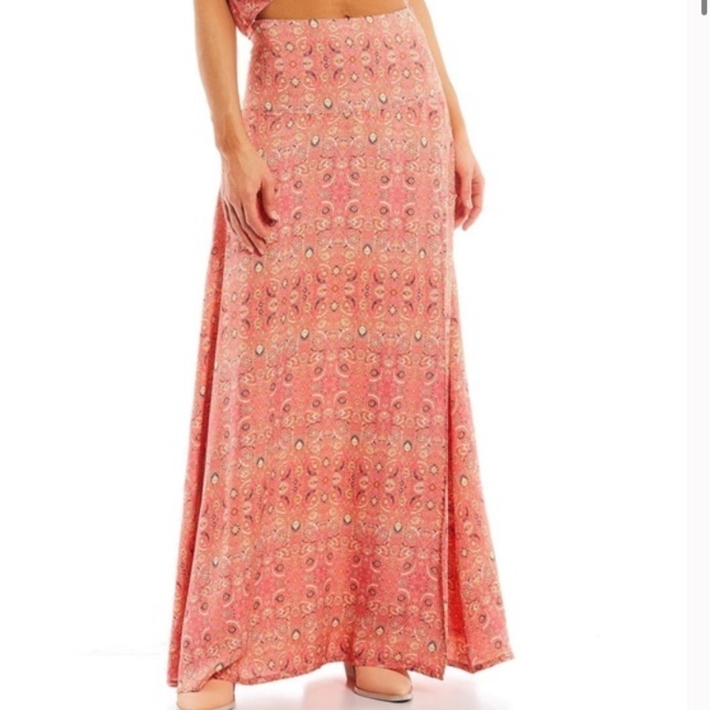 Free People Marion Maxi Skirt In Candy